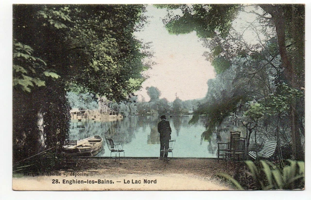 ENGHIEN LES BAINS - Val d' Oise - CPA 95 - le lac Nord - Carte couleur