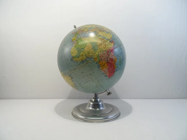 Briquet Vintage Carte Du Monde Globe - Objet De Collection Ancien