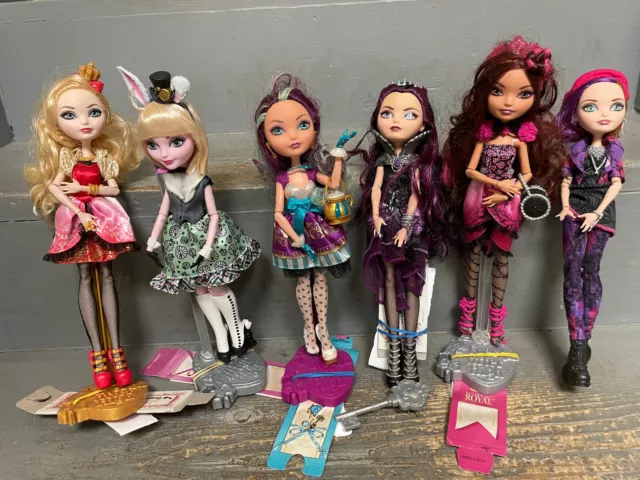 6 Ever After High School dolls,Apple/Madeline/O'Hair/Raven/Bunny/Briar