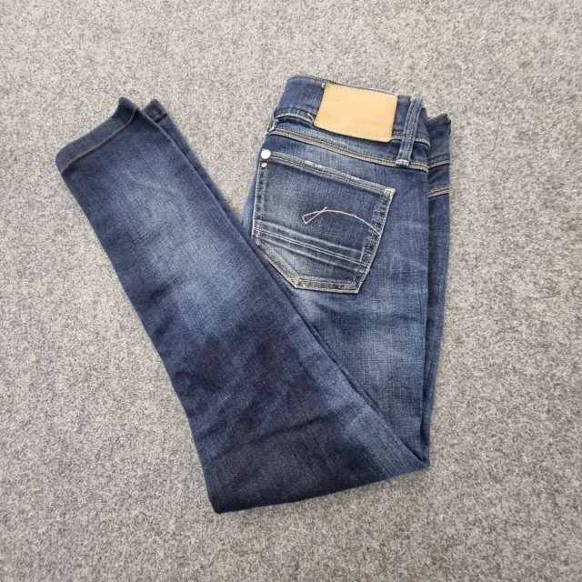 G Star Jeans womens 28 blue denim 3301 slim straight modern casual Size 28