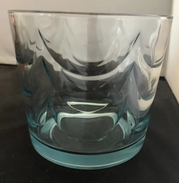 Vintage Jeannette Glass - Light Blue - Drapery Pattern, Glass Ice Bucket