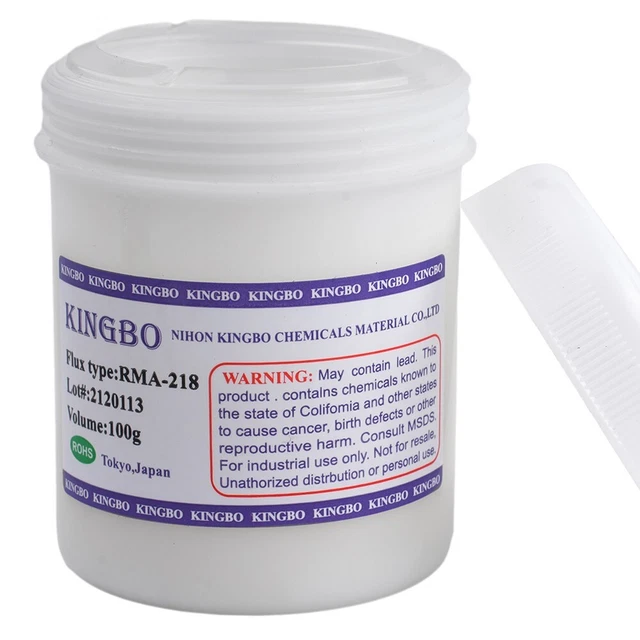 Pâte Flux Kingbo RMA-218 100g – Pour Soudure BGA Rework SMT Microsoudure, Japon