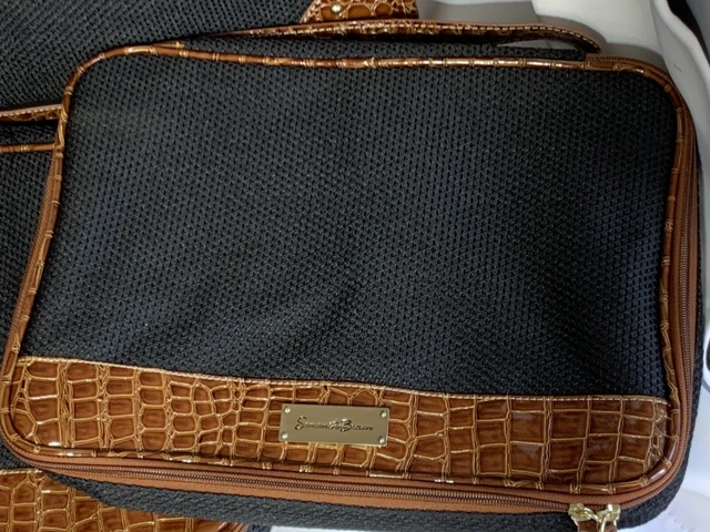 Samantha Brown Faux Croco Embossed 22" Spinner Wheeled Upright Luggage Lot 2