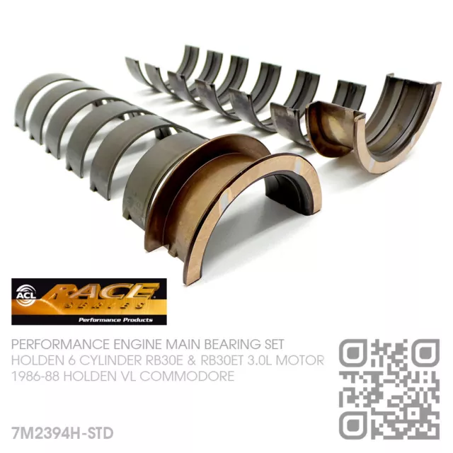 Acl Race Main Bearings Std Size 6-Cyl Rb30Et Turbo 3.0L [Holden Vl Commodore]