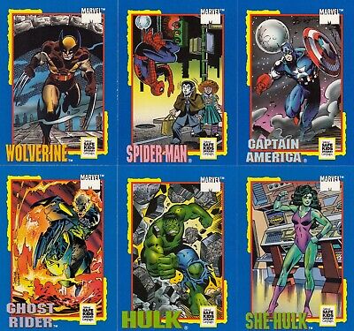 Marvel Trading Card Treats 1991 Impel Complete Set Of 6 Wolverine Spider-Man