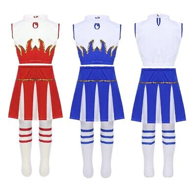 Le Ragazze Cheerleader Costume bambini High School Uniform DANZA SPETTACOLO COSTUME TUTA