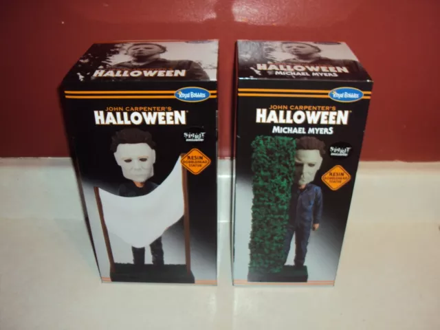 Halloween Michael Myers Fence Hedge & Sheet 2 Lot Royal Bobbles Spirit Exclusive