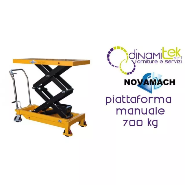 Np70D Piattaforma Manuale Altezza Regolabile Su Ruote Portata 700 Kg Novamach Di