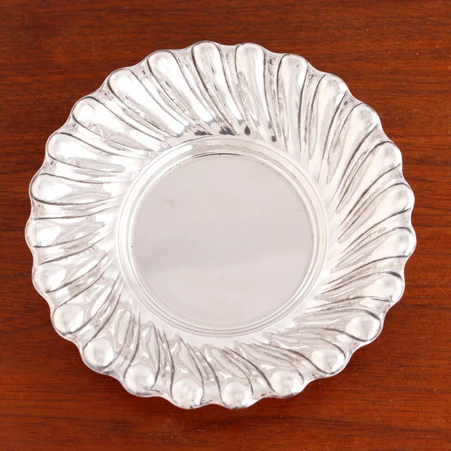 F B Rogers American Art Nouveau Sterling Silver Bowl Fluted No Monogram