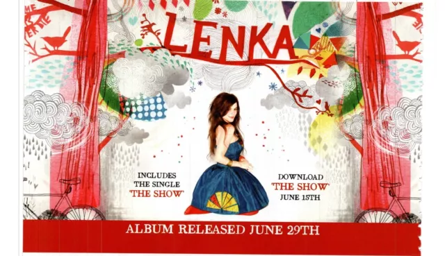 (Wor10) Magazine Advert 6X9" Lenka : The Show Album