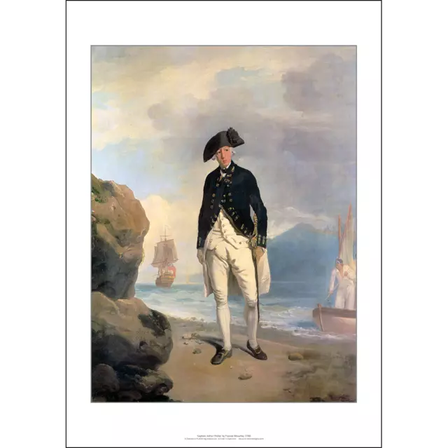 Captain Arthur Phillip NSW Portrait Art Print – Wheatley 1786 – 3 sizes Poster