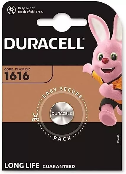 1 x Duracell CR1616 3V Lithium Coin Cell Battery DL1616 1616 BR1616 ECR1616