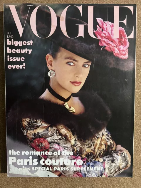 VOGUE UK Magazine Laetitia Firmin-Didot October 1987 Vintage British Fashion