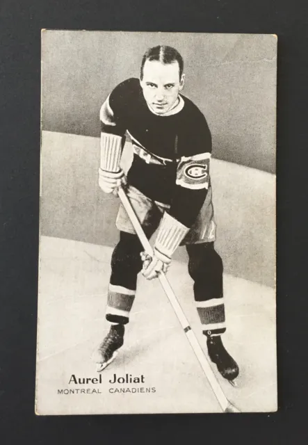 1936 Aurel Joliat Champion Postcard Hockey Card
