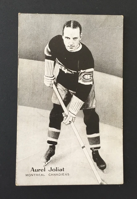 1936 Aurel Joliat Champion Postcard Hockey Card