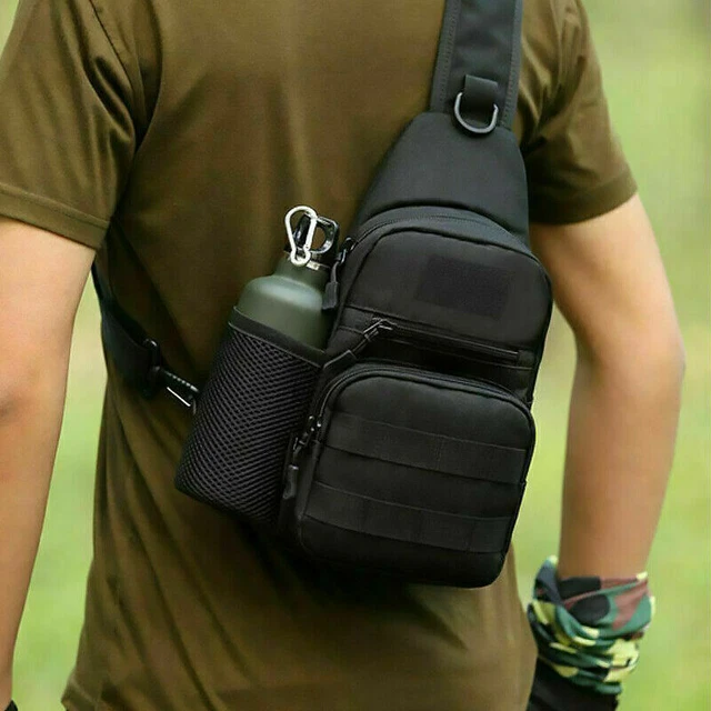 Men's Unisex Nylon Chest Bag Pack – Lightweight Travel Sport Shoulder Sling Backpack Cross Body-869758