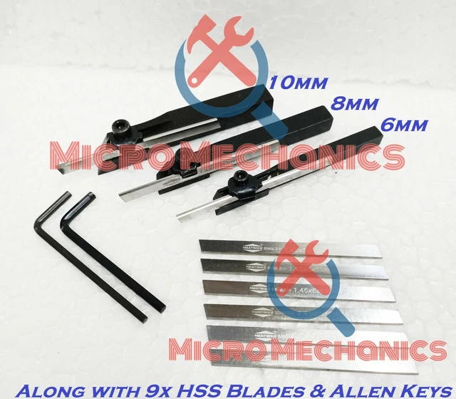 MINI LATHE PARTING Cut Off Tool Holders Kit 9X Blades Unimat Emco