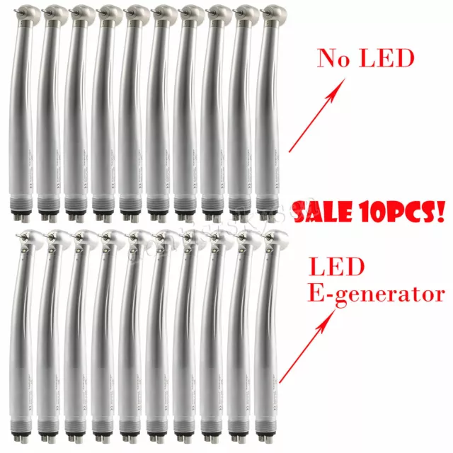 1-10Pcs 4H Dental handpiece LED E-generator / High Speed Turbine Torque Head