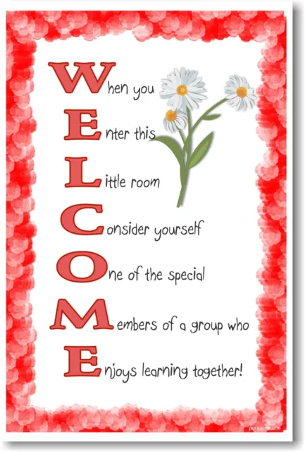 WELCOME - NEW Classroom Motivational Poster