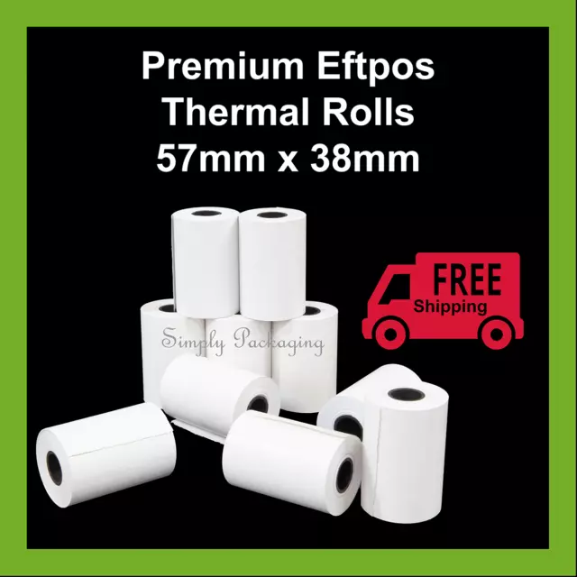 100 Rolls 57x38mm EFTPOS Thermal Paper Cash Register Receipt paper Rolls