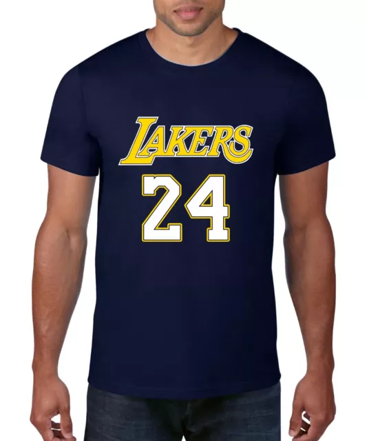 T-Shirt Maglia Los Angeles Lakers 24 Kobe Bryant Idea Regalo Nba Basket