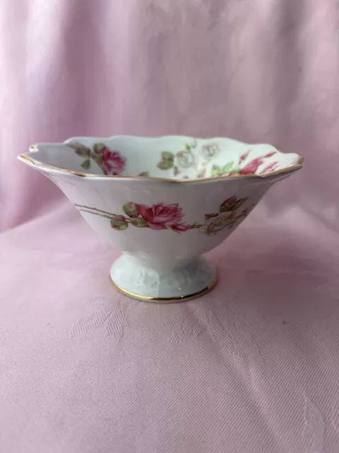 aynsley fine bone china england elizabeth rose footed bowl ✅ 1175