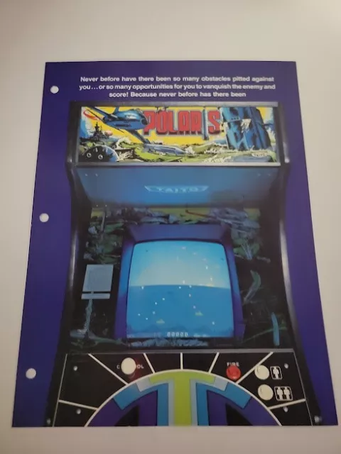 Flyer  TAITO=POLARS   Video Game advertisement original see pic