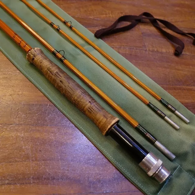 Vintage HARDY L.R.H. DryWet 9'6" #5 3P 2TIP Bamboo Rod/Manufactured in 1955