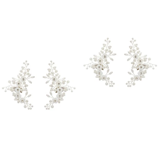 2 Pairs Rhinestone Shoe Clips Pumps Shoe Buckle Metallic Heels Women Decorations