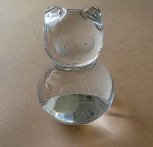 Statuette figurine Chat en cristal de Baccarat 9 cm