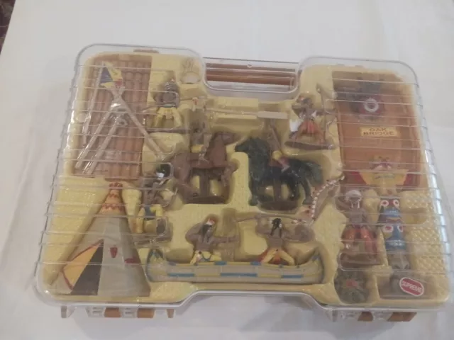 Vintage Indian Playset With Carry Case