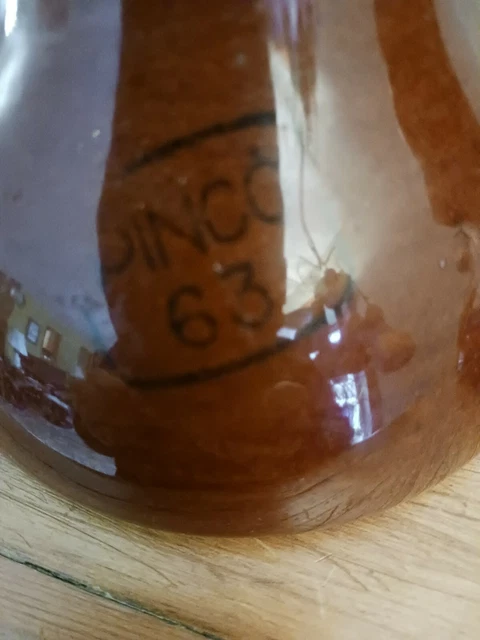 Vintage Pinco 63 Brown Ceramic Insulator, Candle holder, Paperweight 2