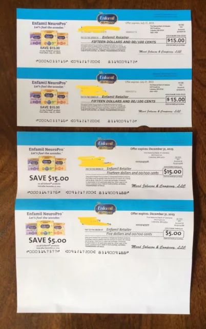 Enfamil NeuroPro 4 Coupons Checks $50 Exp July 31, 2023 & December 31, 2023 NEW!