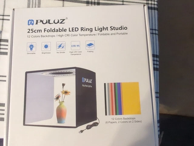 Lighted LED Photo Box Portable Collapsible Photography Studio Box 9.75" by Puluz