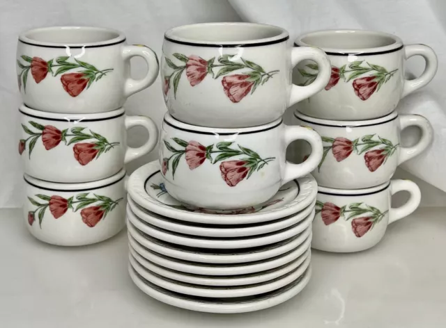 Southern Pacific Railroad Lines 8 Sets Cups & Saucers - 90842
