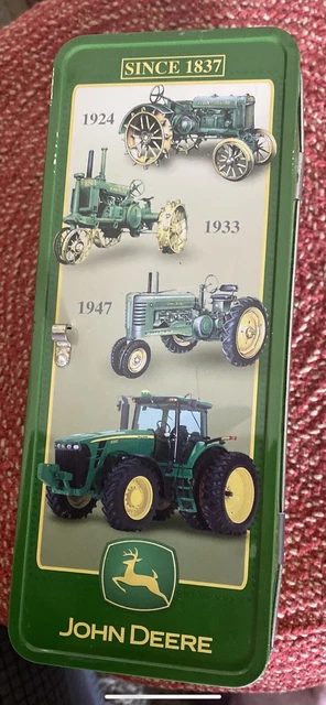 8 1/4” x3” x3 1:4” JOHN DEERE COLLECTION METAL TIN