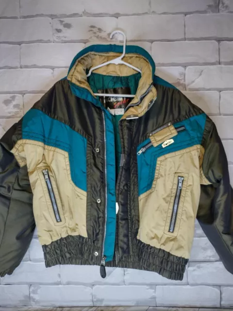 KAELIN LG SOLAR Ski Snowboard Jacket Coat Boxy Mens Vintage Teal Gray ...