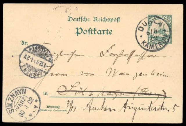 Deutsche Kolonien Kamerun, 1902, P 8, Brief