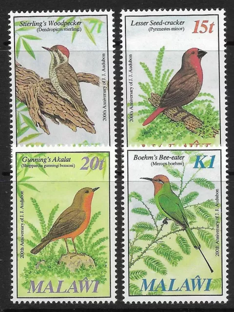 Stamps-Malawi. 1985. Zweihundertjahrfeier Von J.Audubon (Ornithologe) Set. Sg :