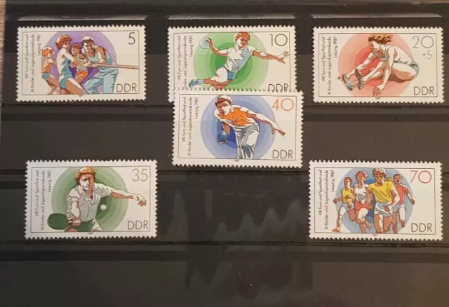 2 Sätze DDR Briefmarken  Sport Nr, ungest.3111-3116 ungest.3107-3110