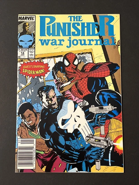 The Punisher War Journal #14 VF+ 1990 Marvel Comics Jim Lee Art