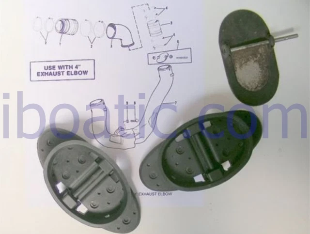 KIT 2 CLAPETS anti-retour coude échappement MERCRUISER V6 V8 GM Alpha & diesel EUR 82,80