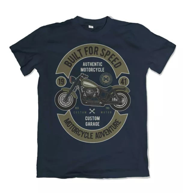 Built For Speed mens t shirt chopper motorcycle biker garage mechanic S-3XL