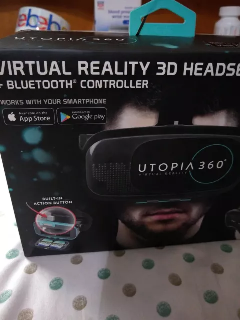 NIB ReTrak Utopia 360° Virtual Reality Headset with Bluetooth Controller - TWO