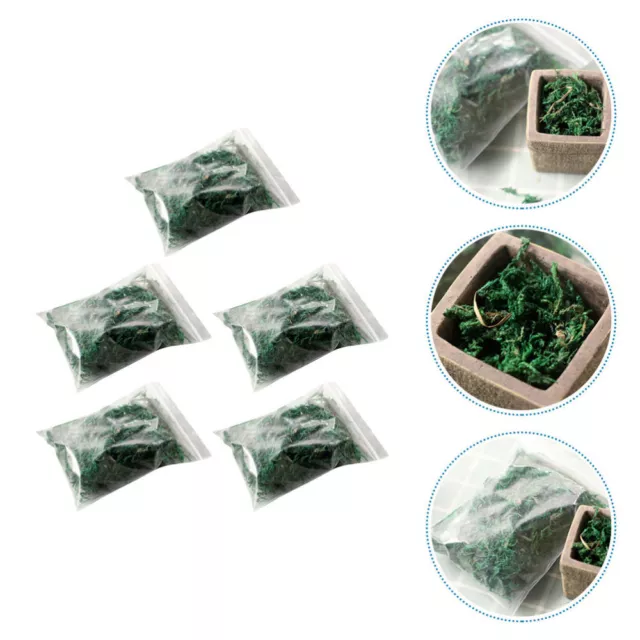 5 paquetes de maceta artificial musgo hierba verde decoración