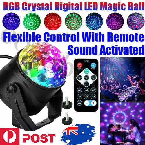 Party Magic Ball Light LED Party Disco RGB Rotating Club DJ Stage Lights +Remote