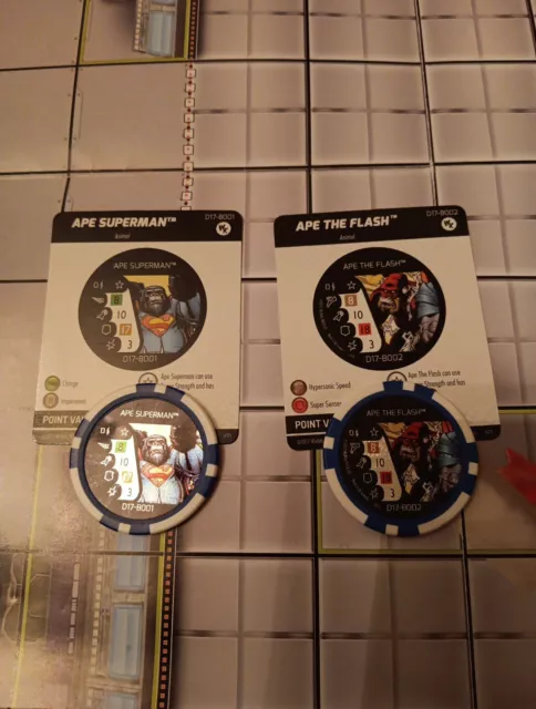 2x Ape Superman/Batman Token Heroclix Lot / Used / DC