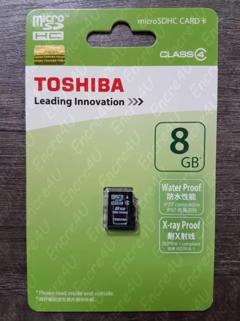 Carte Mémoire 8 Go Gb Micro SDHC TOSHIBA - Existe en 4 16 32 ou 64 Go Gb Giga