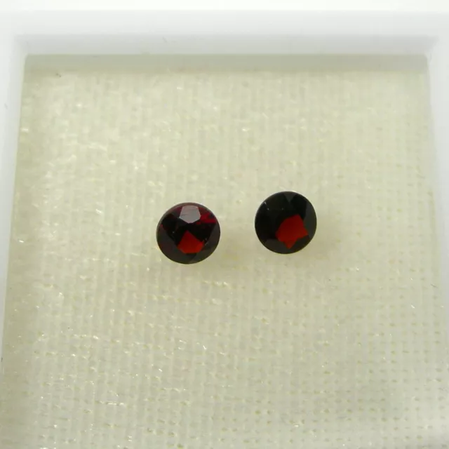 4.00mm, 4.50mm Round Calibrated Size Natural Red Garnet Loose Gemstone, Jewelry