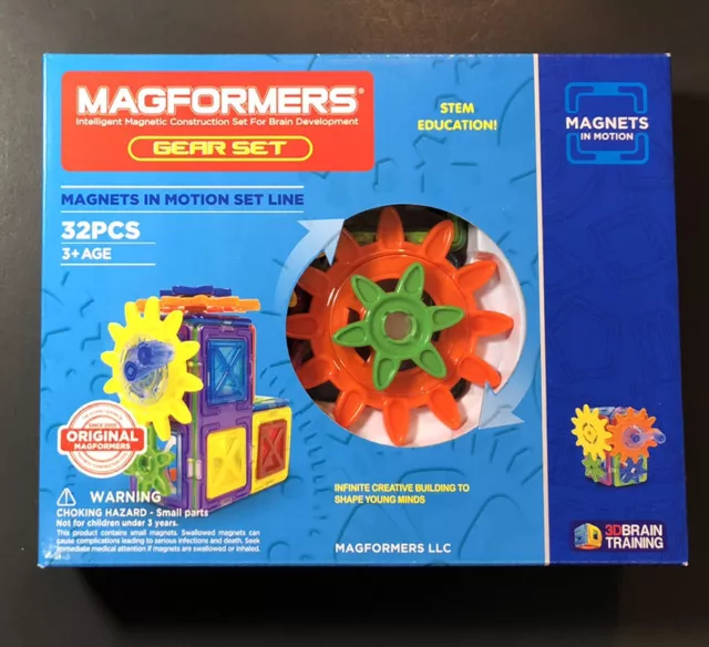 Magformers Gear Set Magnets in Motion [ 32 Pieces ] NEW